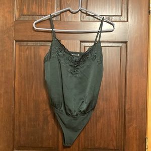 Abercrombie and Fitch Dark Green Lace Bodysuit